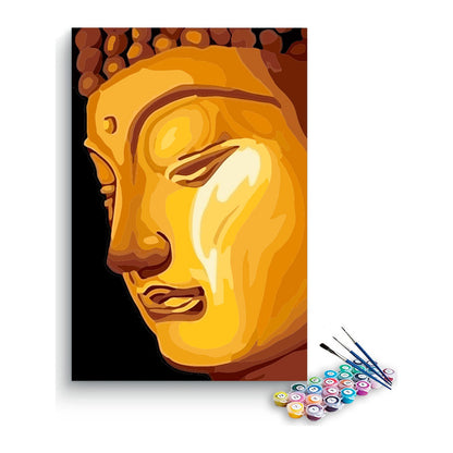 Lord Buddha Close-Up Face Paint by Numbers Kit – DIY Acrylic Painting Kit for Adults