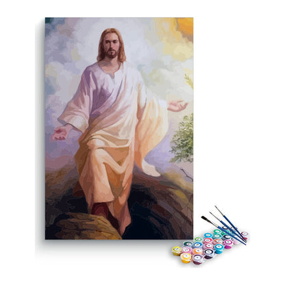 Jesus Christ with Open Arms Paint by Numbers Kit – DIY Acrylic Painting Kit for Adults