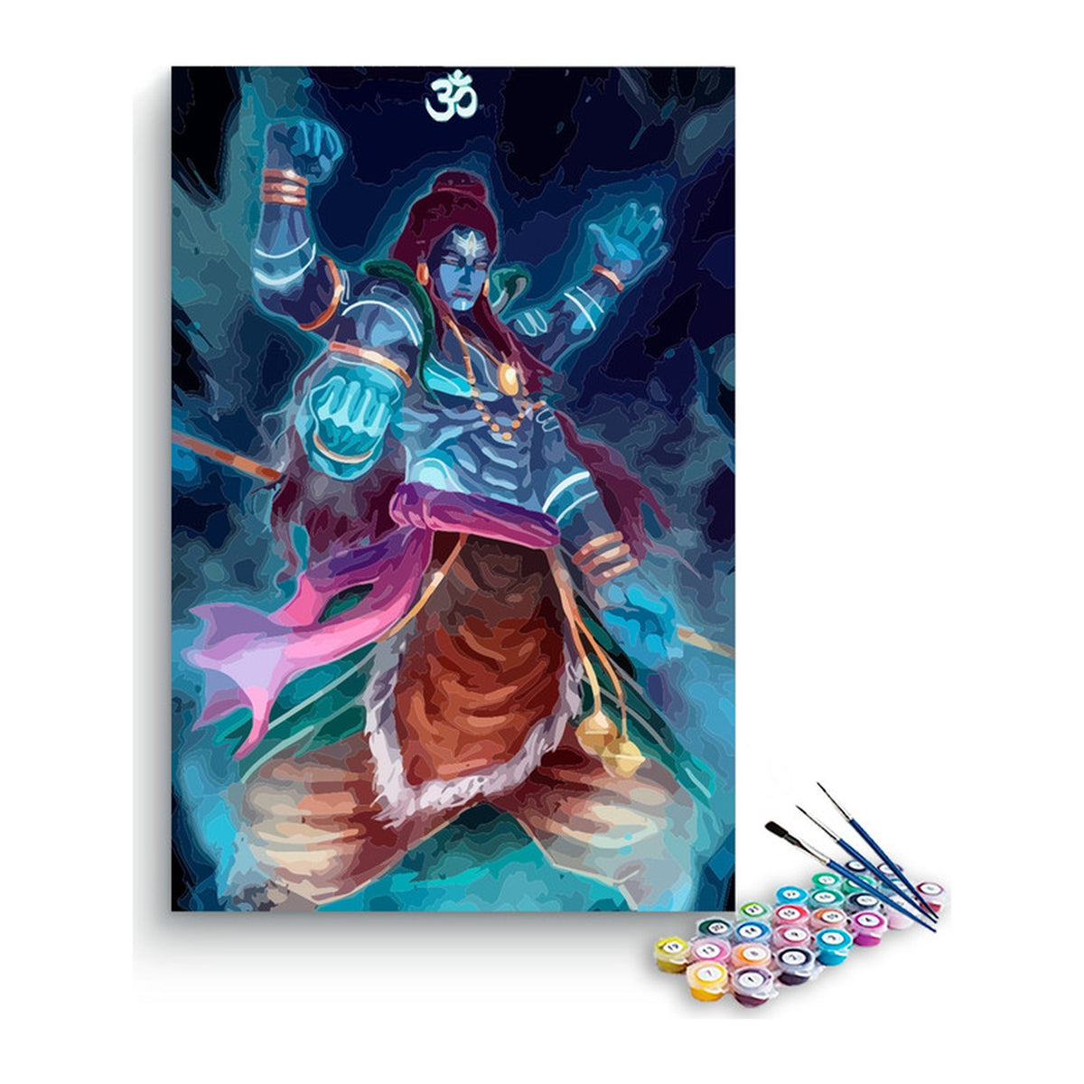 Fierce Lord Shiva Paint by Numbers Kit – DIY Acrylic Painting Kit for Adults