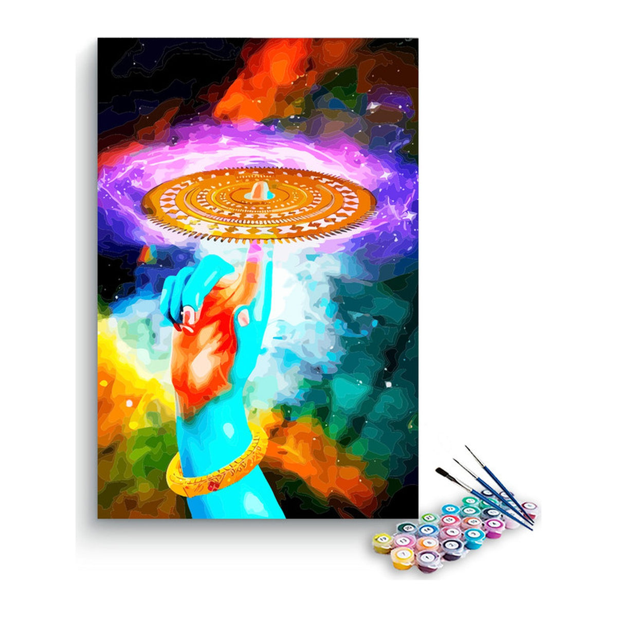 Sudarshan Chakra Paint by Numbers Kit – DIY Acrylic Painting Kit for Adults