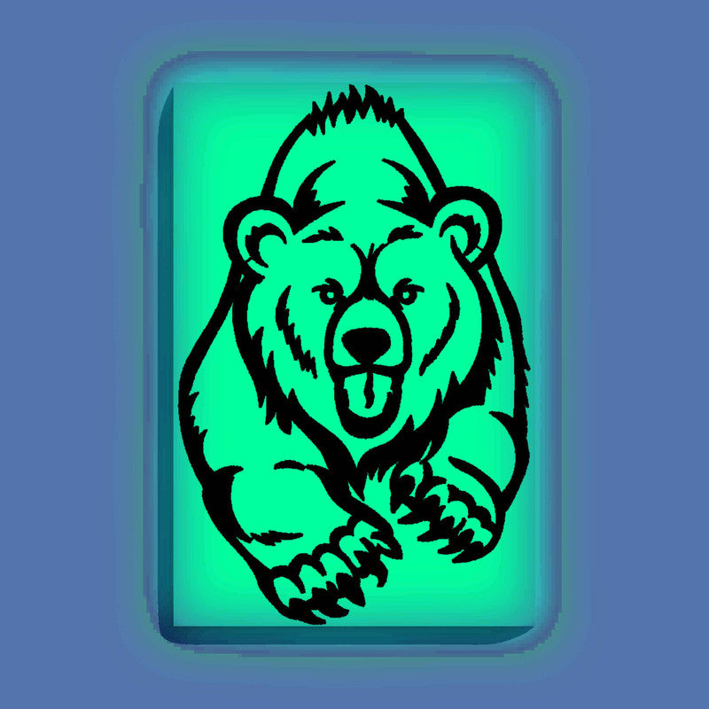 Charging Bear Canvas DIY Painting – Glow in the Dark Kit for Adults & Kids | Eazy Arts DIY Art Set with Brushes - GID-ANM-001