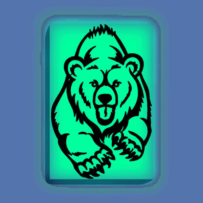 Charging Bear Canvas DIY Painting – Glow in the Dark Kit for Adults & Kids | Eazy Arts DIY Art Set with Brushes - GID-ANM-001