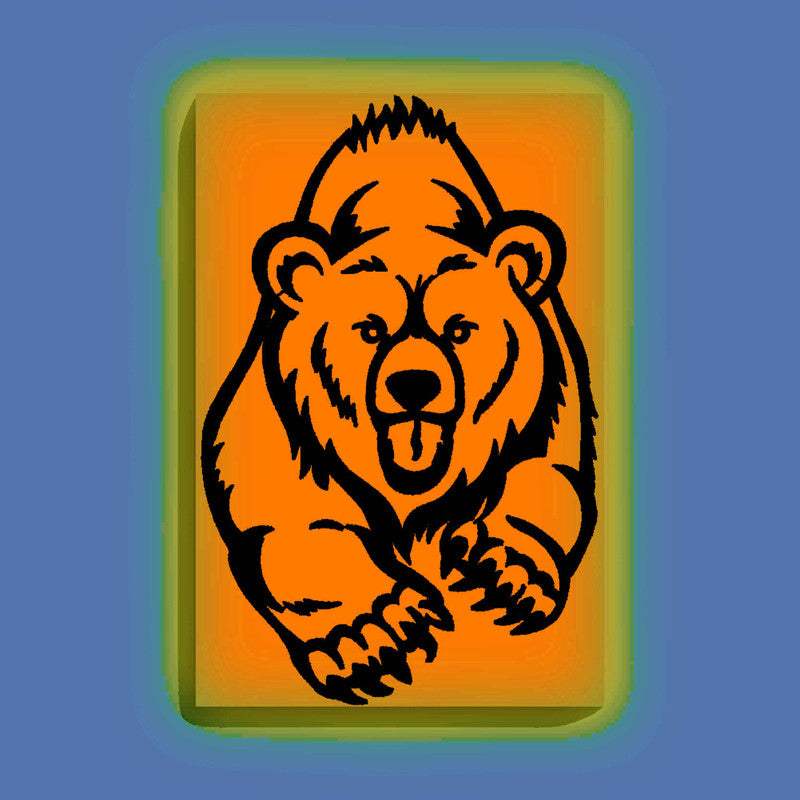 Charging Bear Canvas DIY Painting – Glow in the Dark Kit for Adults & Kids | Eazy Arts DIY Art Set with Brushes - GID-ANM-001
