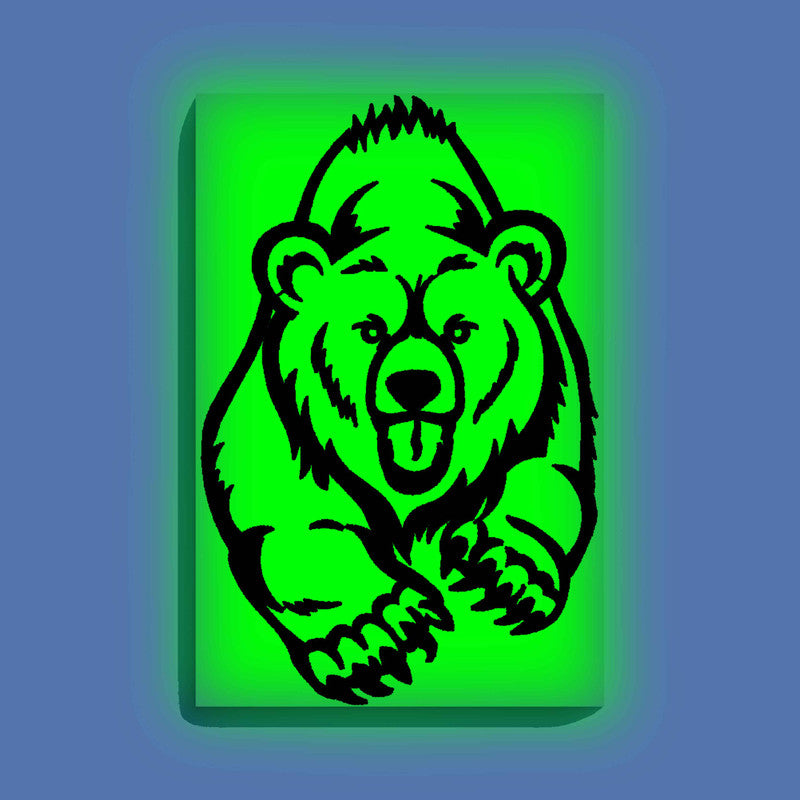Charging Bear Canvas DIY Painting – Glow in the Dark Kit for Adults & Kids | Eazy Arts DIY Art Set with Brushes - GID-ANM-001