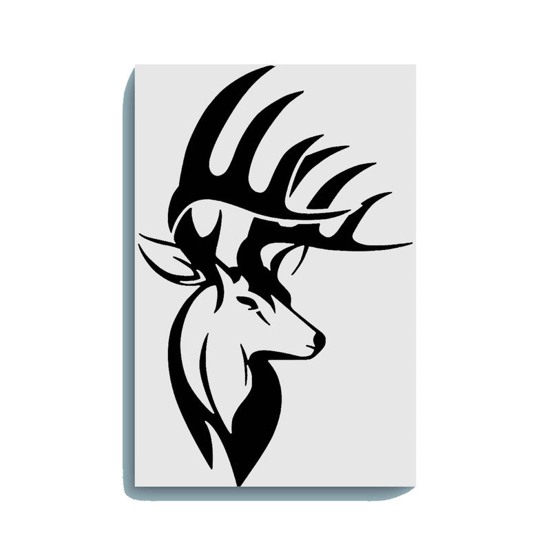 Majestic Deer Canvas DIY Painting – Glow in the Dark Kit for Adults & Kids | Eazy Arts DIY Art Set with Brushes - 25 X 38 CM / Blue / Without Frames - GID-ANM-002-1