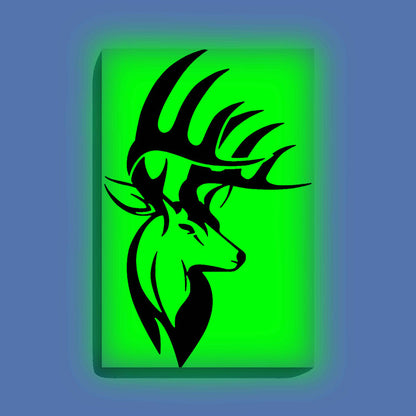 Majestic Deer Canvas DIY Painting – Glow in the Dark Kit for Adults & Kids | Eazy Arts DIY Art Set with Brushes - GID-ANM-002