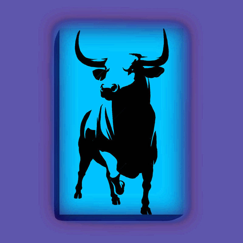 Bull Canvas DIY Painting – Glow in the Dark Kit for Adults & Kids | Eazy Arts DIY Art Set with Brushes - GID-ANM-003