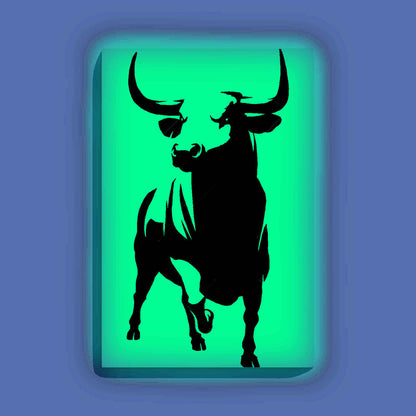 Bull Canvas DIY Painting – Glow in the Dark Kit for Adults & Kids | Eazy Arts DIY Art Set with Brushes - GID-ANM-003