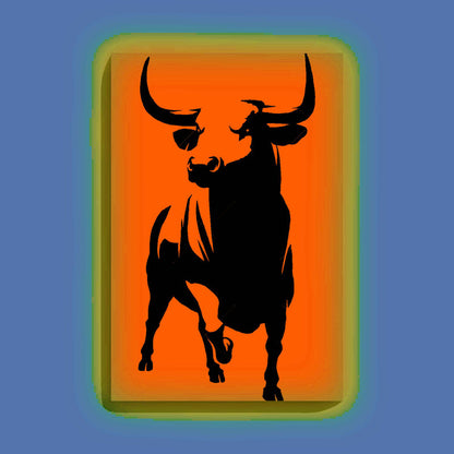 Bull Canvas DIY Painting – Glow in the Dark Kit for Adults & Kids | Eazy Arts DIY Art Set with Brushes - GID-ANM-003