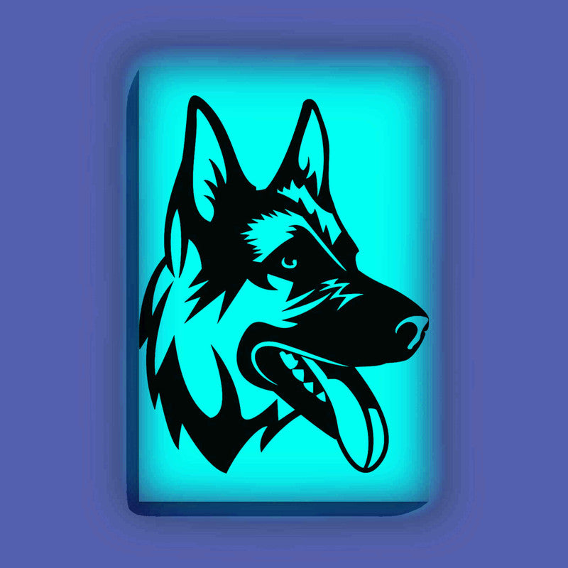 Curious Dog Canvas DIY Painting – Glow in the Dark Kit for Adults & Kids | Eazy Arts DIY Art Set with Brushes - GID-ANM-004