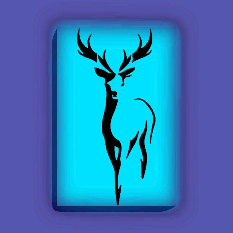 Standing Deer Canvas DIY Painting – Glow in the Dark Kit for Adults & Kids | Eazy Arts DIY Art Set with Brushes - GID-ANM-005