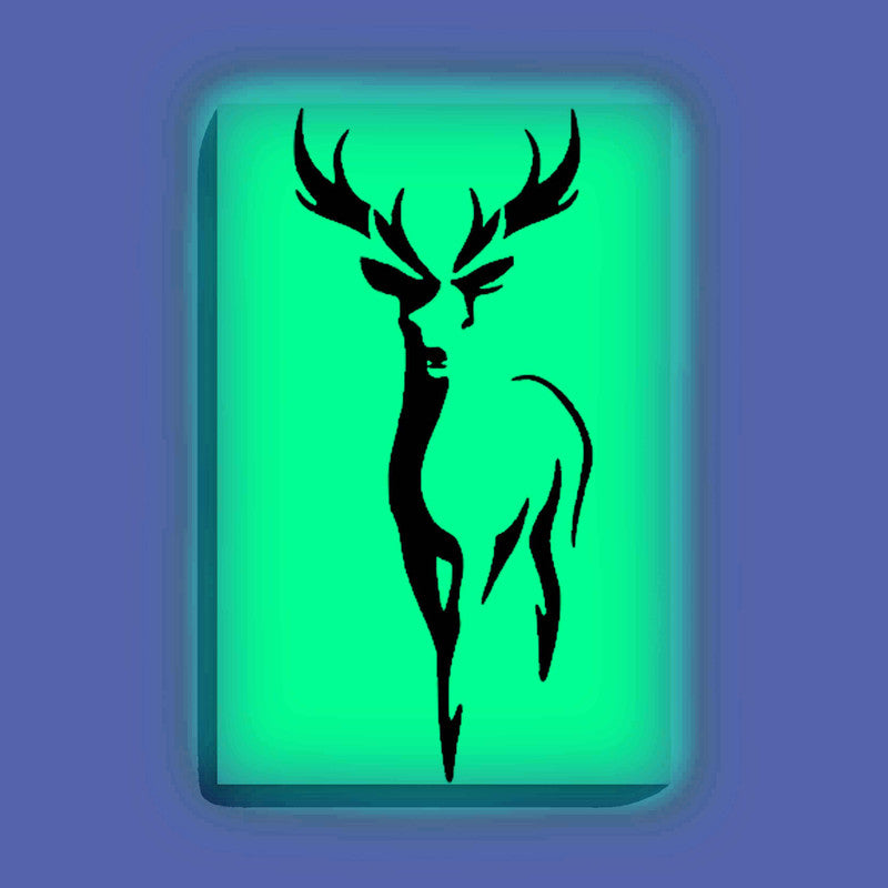 Standing Deer Canvas DIY Painting – Glow in the Dark Kit for Adults & Kids | Eazy Arts DIY Art Set with Brushes - GID-ANM-005