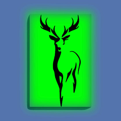 Standing Deer Canvas DIY Painting – Glow in the Dark Kit for Adults & Kids | Eazy Arts DIY Art Set with Brushes - GID-ANM-005