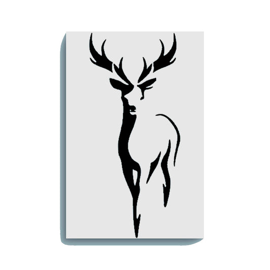 Standing Deer Canvas DIY Painting – Glow in the Dark Kit for Adults & Kids | Eazy Arts DIY Art Set with Brushes - 25 X 38 CM / Blue / Without Frames - GID-ANM-005-1