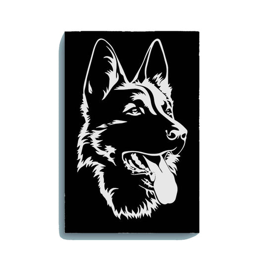 Dog Face Canvas DIY Painting – Glow in the Dark Kit for Adults & Kids | Eazy Arts DIY Art Set with Brushes - 25 X 38 CM / Blue / Without Frames - GID-ANM-006-1