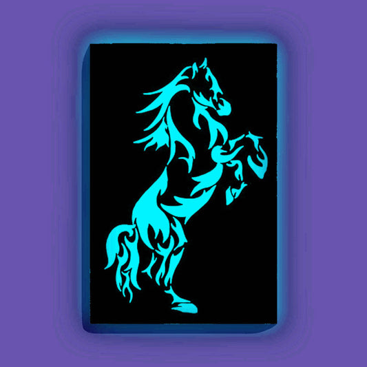 Rearing Horse Canvas DIY Painting – Glow in the Dark Kit for Adults & Kids | Eazy Arts DIY Art Set with Brushes - GID-ANM-007