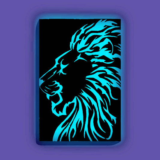 Lion Canvas DIY Painting – Glow in the Dark Kit for Adults & Kids | Eazy Arts DIY Art Set with Brushes - GID-ANM-009
