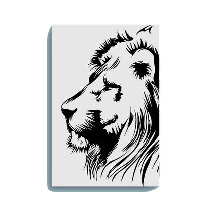 Lion Face Canvas DIY Painting – Glow in the Dark Kit for Adults & Kids | Eazy Arts DIY Art Set with Brushes - 25 X 38 CM / Blue / Without Frames - GID-ANM-010-1