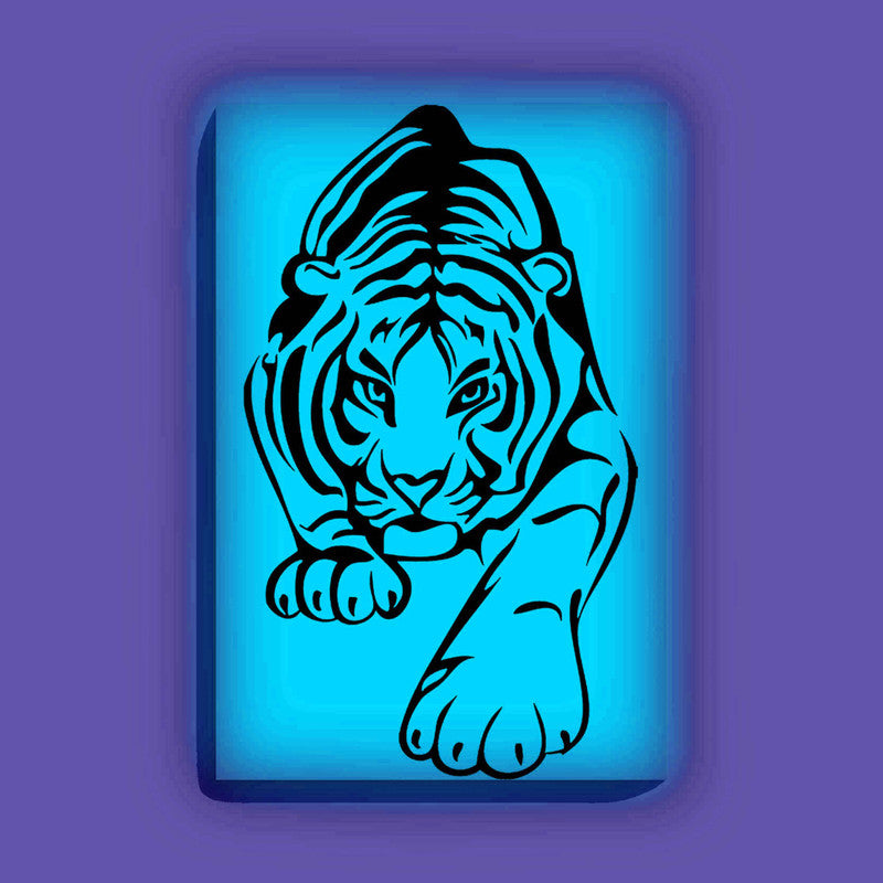 Tiger Canvas DIY Painting – Glow in the Dark Kit for Adults & Kids | Eazy Arts DIY Art Set with Brushes - GID-ANM-011