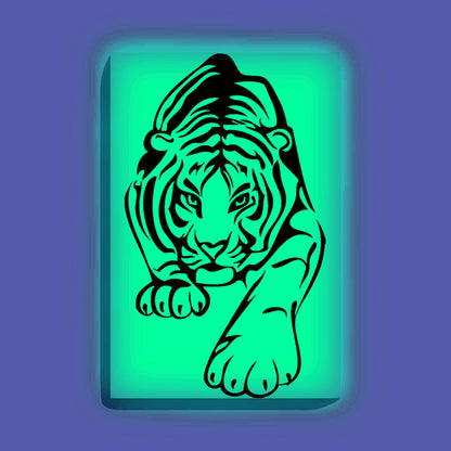 Tiger Canvas DIY Painting – Glow in the Dark Kit for Adults & Kids | Eazy Arts DIY Art Set with Brushes - GID-ANM-011