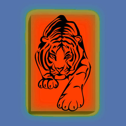Tiger Canvas DIY Painting – Glow in the Dark Kit for Adults & Kids | Eazy Arts DIY Art Set with Brushes - GID-ANM-011