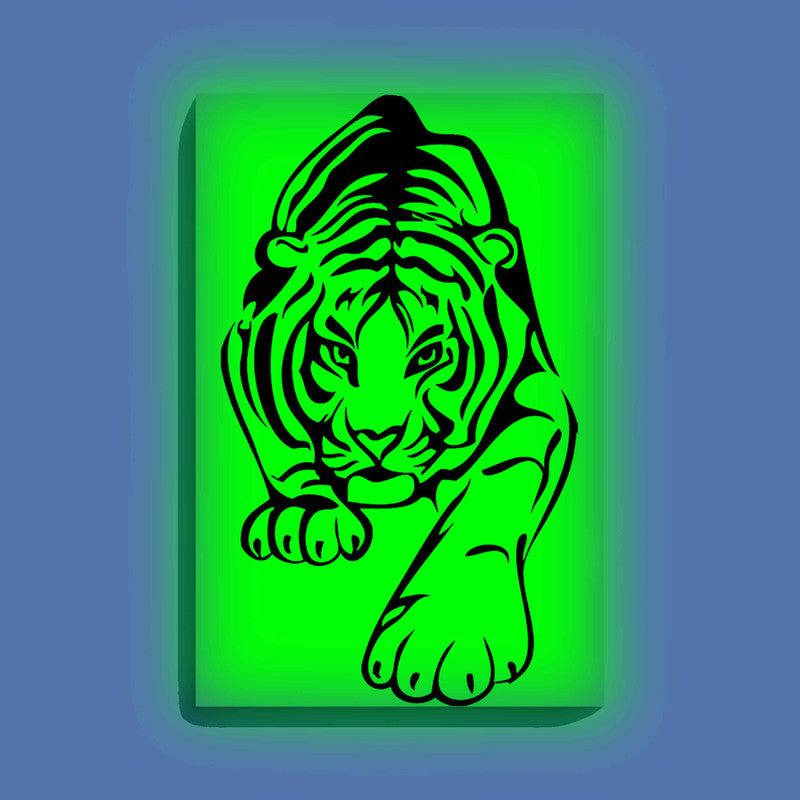 Tiger Canvas DIY Painting – Glow in the Dark Kit for Adults & Kids | Eazy Arts DIY Art Set with Brushes - GID-ANM-011