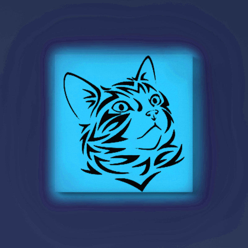 Cat Face Canvas DIY Painting – Glow in the Dark Kit for Adults & Kids | Eazy Arts DIY Art Set with Brushes - GID-ANM-012