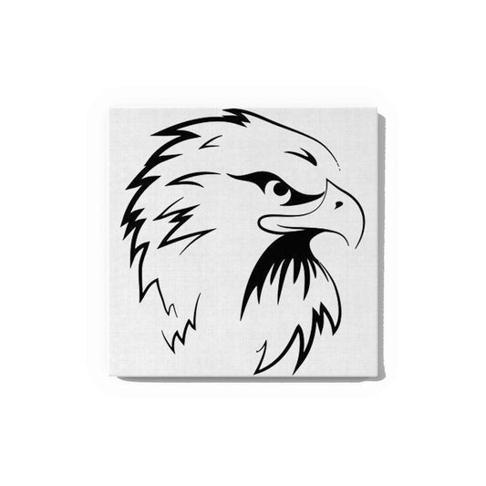 Eagle Head Canvas DIY Painting – Glow in the Dark Kit for Adults & Kids | Eazy Arts DIY Art Set with Brushes - 25 X 25 CM / Blue / Without Frames - GID-ANM-013-1