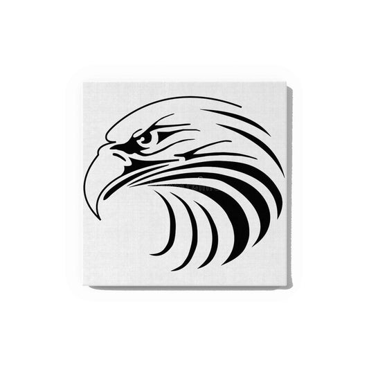 Stylized Eagle Head Canvas DIY Painting – Glow in the Dark Kit for Adults & Kids | Eazy Arts DIY Art Set with Brushes - 25 X 25 CM / Blue / Without Frames - GID-ANM-015-1