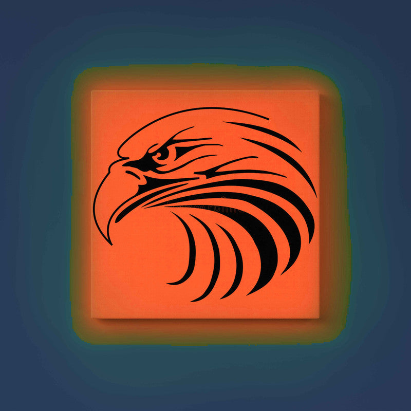 Stylized Eagle Head Canvas DIY Painting – Glow in the Dark Kit for Adults & Kids | Eazy Arts DIY Art Set with Brushes - GID-ANM-015