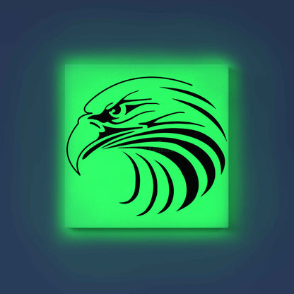 Stylized Eagle Head Canvas DIY Painting – Glow in the Dark Kit for Adults & Kids | Eazy Arts DIY Art Set with Brushes - GID-ANM-015
