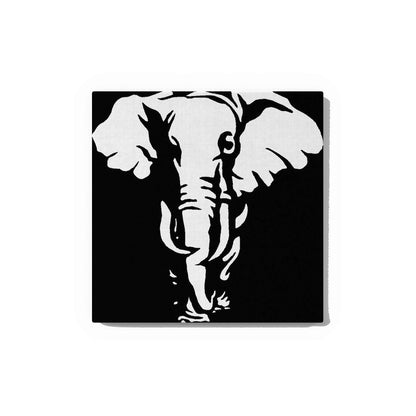 Walking Elephant Canvas DIY Painting – Glow in the Dark Kit for Adults & Kids | Eazy Arts DIY Art Set with Brushes - 25 X 25 CM / Blue / Without Frames - GID-ANM-016-1