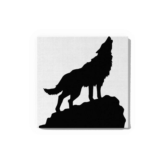 Howling Wolf Canvas DIY Painting – Glow in the Dark Kit for Adults & Kids | Eazy Arts DIY Art Set with Brushes - 25 X 25 CM / Blue / Without Frames - GID-ANM-019-1
