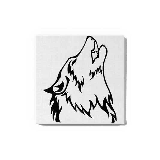 Howling Wolf Head Canvas DIY Painting – Glow in the Dark Kit for Adults & Kids | Eazy Arts DIY Art Set with Brushes - 25 X 25 CM / Blue / Without Frames - GID-ANM-020-1