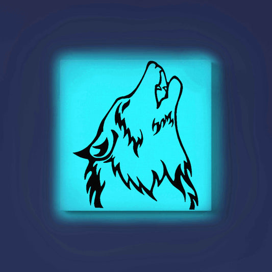 Howling Wolf Head Canvas DIY Painting – Glow in the Dark Kit for Adults & Kids | Eazy Arts DIY Art Set with Brushes - GID-ANM-020