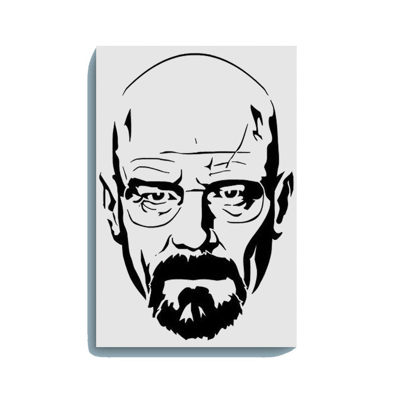 Heisenberg Canvas DIY Painting – Glow in the Dark Kit for Breaking Bad Fans | Eazy Arts DIY Art Set with Brushes, Glow Paint & Black Paint (Blue/Cyan/Green Glow Options) - GID-FAN-006