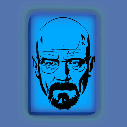 Heisenberg Canvas DIY Painting – Glow in the Dark Kit for Breaking Bad Fans | Eazy Arts DIY Art Set with Brushes, Glow Paint & Black Paint (Blue/Cyan/Green Glow Options) - 25 X 38 CM / Blue / Without Frames - GID-FAN-006-1