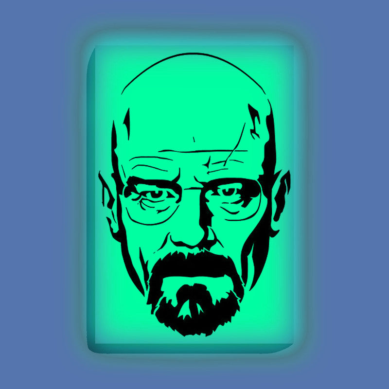 Heisenberg Canvas DIY Painting – Glow in the Dark Kit for Breaking Bad Fans | Eazy Arts DIY Art Set with Brushes, Glow Paint & Black Paint (Blue/Cyan/Green Glow Options) - 28 X 42 CM / Cyan / Without Frames - GID-FAN-006-11
