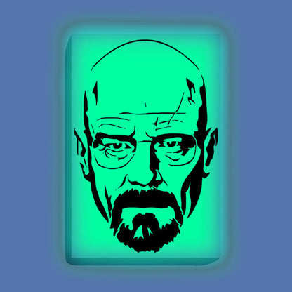 Heisenberg Canvas DIY Painting – Glow in the Dark Kit for Breaking Bad Fans | Eazy Arts DIY Art Set with Brushes, Glow Paint & Black Paint (Blue/Cyan/Green Glow Options) - 28 X 42 CM / Cyan / Without Frames - GID-FAN-006-11