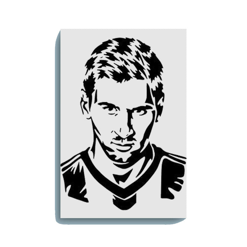 Lionel Messi Canvas DIY Painting – Glow in the Dark Kit for Football Fans | Eazy Arts DIY Art Set with Brushes, Glow Paint & Black Paint (Blue/Cyan/Green Glow Options) - GID-FAN-009