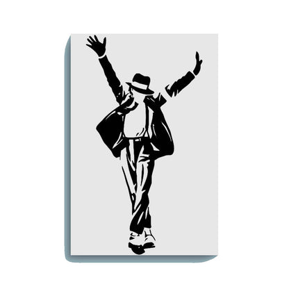 Michael Jackson Dancing Canvas DIY Painting – Glow in the Dark Kit for Music Fans | Eazy Arts DIY Art Set with Brushes, Glow Paint & Black Paint (Blue/Cyan/Green Glow Options) - GID-FAN-012