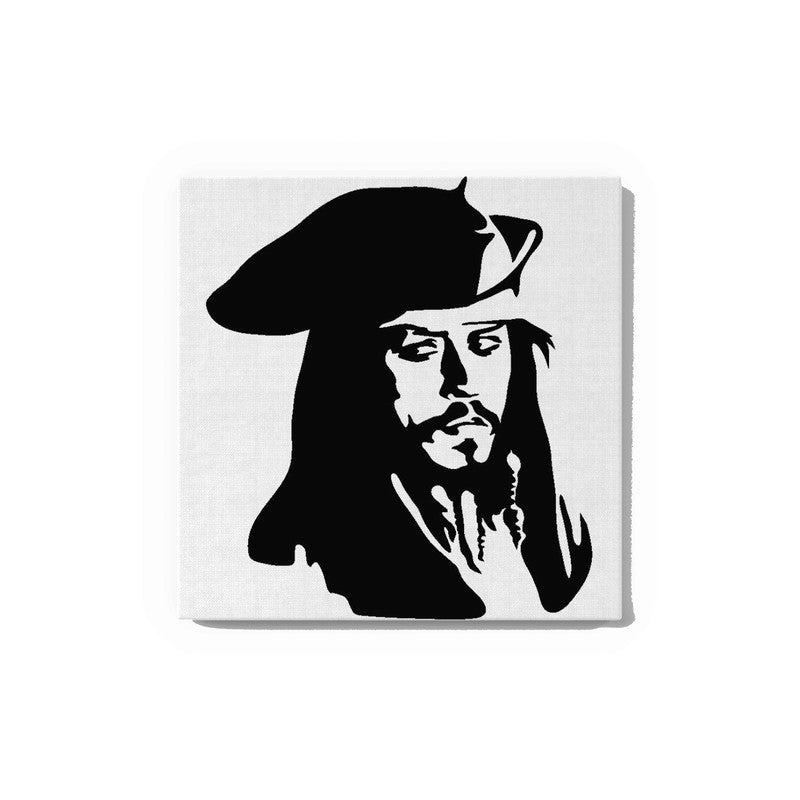 Jack Sparrow Pirate Portrait Canvas DIY Painting – Glow in the Dark Art Kit for Johnny Depp Fans | Eazy Arts Paint Set with Glow Colors & Brushes - GID-FAN-020