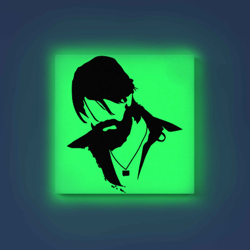 KGF Yash Glow in the Dark Painting Kit – DIY Canvas Art for Rocky Bhai Fans | Eazy Arts Paint Set with Brushes & Glow Colors - 30 X 30 CM / Green / Without Frames - GID-FAN-021-13