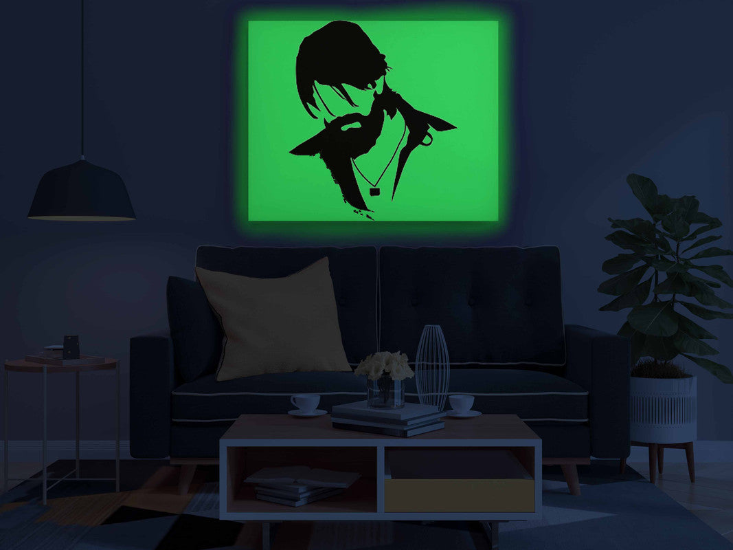 KGF Yash Glow in the Dark Painting Kit – DIY Canvas Art for Rocky Bhai Fans | Eazy Arts Paint Set with Brushes & Glow Colors - GID-FAN-021