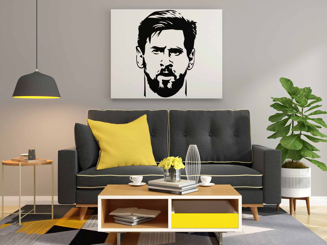 Lionel Messi Glow in the Dark Painting Kit – DIY Canvas Art for Football Fans | Eazy Arts Paint Set with Brushes & Glow Paint - GID-FAN-022