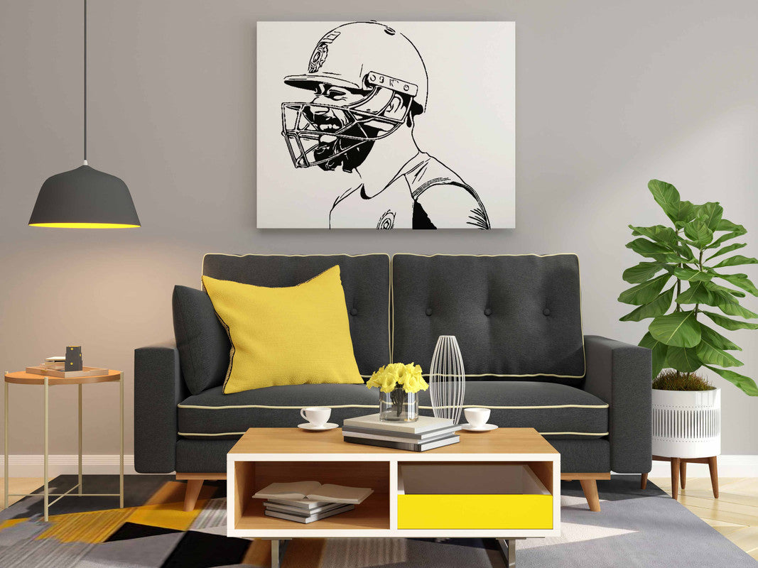 Virat Kohli Glow in the Dark DIY Painting Kit – Cricket Fan Art for Team India Supporters | Paint Set by Eazy Arts - GID-FAN-025