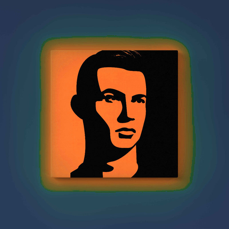 Cristiano Ronaldo Glow in the Dark DIY Painting Kit – Football Wall Art for CR7 Fans | Paint Set by Eazy Arts - 30 X 30 CM / Orange / Without Frames - GID-FAN-026-15