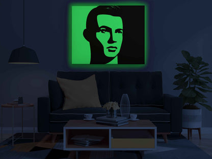 Cristiano Ronaldo Glow in the Dark DIY Painting Kit – Football Wall Art for CR7 Fans | Paint Set by Eazy Arts - GID-FAN-026