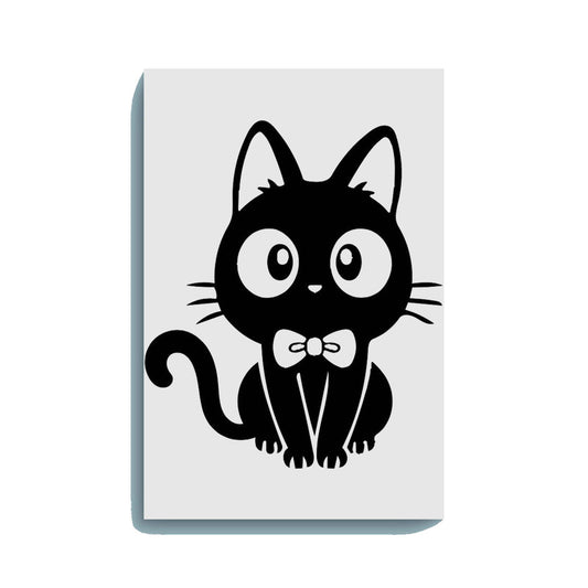 Cute Black Kitten with Bow Glow in the Dark Painting Kit – DIY Animal Cartoon Art for Kids | Eazy Arts - Hero - GID-KID-003