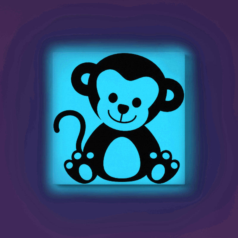 Baby Monkey Glow in the Dark Painting Kit – DIY Canvas Art for Kids & Jungle Animal Lovers | Eazy Arts - Image 7 - GID-KID-014